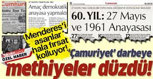 1959, 27 mayıs 1960'tan yaklaşık bir yıl kadar önceden bahsediyoruz. Menderes I Asan Zihniyet 60 Yil Sonra Hala Firsat Kolluyor Cumhuriyet Gazetesi Nden 27 Mayis Darbesine Guzelleme Takvim