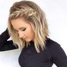 30 Erstaunliche Geflochtene Frisuren Fur Kurzes Haar Erstaunliche Frisuren Geflochtene Kurzes Ha Thick Hair Styles Short Hair Styles Hair Styles