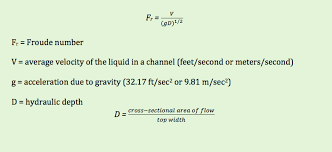 Froude Number Equation And Terms Numbers Channel Acceleration