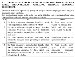 Oleh kerana itu, peranan ibu bapa. Bahasa Melayu Smk Taman Megah Ria Peranan Ibu Bapa Menggalakkan Anak Anak Meminati Permainan Tradisional