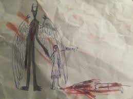 Mark out the mouth and the hands wrapped around demon's legs. Drew My Sleep Paralysis Demon In The Style Of An Old Kids Drawing His Name Is Peril Trevorhenderson