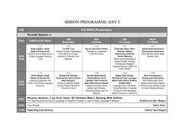 Each and every word is not even hyperbole; Session Programme Day 1