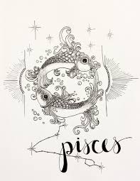 Pisces Drawing Zodiac Astrology Illustration By Me Drawings My Drawings Diy Projects