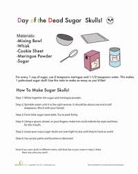 See more ideas about sugar skull, skull, sugar skull decor. Sugar Skulls Recipe Worksheet Education Com