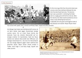 Jun 23, 2021 · indian men's hockey team reached finals of the berlin 1936 #olympicgames unbeaten, losing only a practice game to germany. India In Germany On Twitter The Wizard Of Hockey Remembering Major Dhyanchand On His Birthday Commemorated As Nationalsportsday In India Here S A Glimpse Of His Magic In The Finals Of The 1936