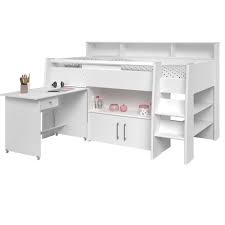 99, 95 € (1) plus d'options. Parisot Lit Combine Enfant Avec Bureau Contemporain Decor Blanc Sommier Inclus L90 X L200 Cm Dave Cdiscount Maison