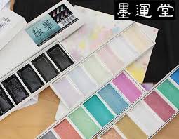 6 Colors Japanese Watercolor Set Watercolor Paint Metal