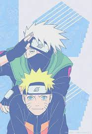 Naruto And Kakashi Pastel Blue Aesthetic Wallpaper Edit Is Not Mine Naruto Anime Naruto Naruto Shippuden Online