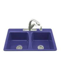 Drop in cast iron kitchen sinks look great in your kitchen and have a timeless appeal. Cobalt Blue Kitchen Sink This Is Our Color Scheme We Need This Sink Purple Kitchen Top Mount Kitchen Sink