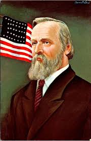 Postcard Art Rutherford B. Hayes 19th U.S. President Artist Signed Morris  Katz