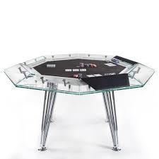 Unootto Glass 8 Player Poker Table Poker Table Poker Table Games