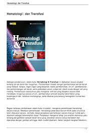 Academia.edu is a platform for academics to share research papers. Hematologi Dan Transfusi Pages 1 3 Flip Pdf Download Fliphtml5