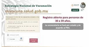 El registro digital para personas de 30 a 39 años ya está disponible en la página mivacuna.salud.gob.mx/; Az0oa1iljdsyym