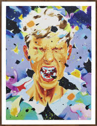 Buy Wall object "Porsche 911 Targa (lilac)" (2021) (Unique piece) by Jan M.  Petersen