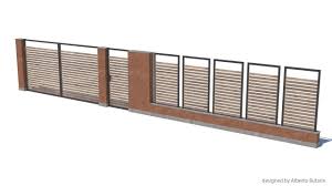 Modern Fence 3d Model Turbosquid 1249431 Modern Fence Modern Gate Compound Wall Design