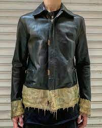 Www Ink Clothing Com On Instagram Object Dyed Drip Rubbered Bison Leather Jacket By The Master Carol Christian P Carol Christian Poell Leather Jacket Fashion