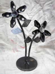 Juegoal 3 pack flower garden stakes decor, shaking head metal outdoor sunflowers daisy glow in dark metal yard art, waterproof metal flower stick, indoor outdoor lawn pathway patio ornaments. Yard Art Ideas From Junk Miller Welding Projects Idea Gallery Rocker Flowers Scrap Metal Art Welding Art Metal Tree Wall Art