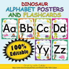 Dinosaur Alphabet Poster Worksheets Teachers Pay Teachers