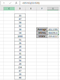 ■ by summing over all nj observations in each group and then adding those results up across the groups , we accumulate. How To Use The Devsq Function In Excel