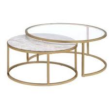 Modern Contemporary 48 Inch Round Coffee Table Allmodern Nesting Coffee Tables Gold Nesting Coffee Table Coffee Table