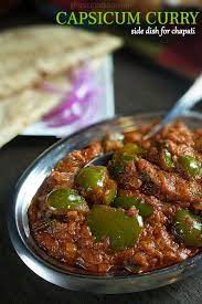 Capsicum Curry Side Dish For Chapati Spiceindiaonline Recipe Indian Food Recipes Curry Recipes Veg Curry