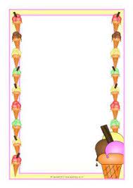 Ice Cream A4 Page Borders Sb8129 Sparklebox Page Borders Free Printable Stationery Borders For Paper