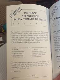 Outback Tangy Tomato Dressing Tangy Tomato Dressing Recipe