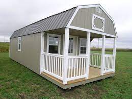 Amish Built Portable Garage Shed Cabin Barn Tiny House No Credit Checks Indiana Business Industrial Construction Shed To Tiny House Shed Cabin Amish House