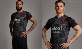 The away or third kit, with the white and sky blue stripes and claret shorts, is reminiscent of 1991/1992 and is a beautiful imitation. West Bromwich Albion 2021 22 Puma Away Kit Football Fashion