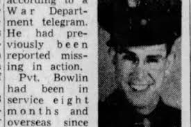 East Tennessee Veterans Memorial Association — Bowlin, Ellis S.