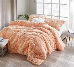 Maybe you would like to learn more about one of these? Extra Long And Extra Wide King Plush Bedding Set Peach Oversized King Comforter With Matching Peach King Pillow Shams