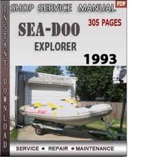 Seadoo Explorer 1993 Shop Service Repair Manual Download Tradebit