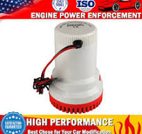 2000 GPH Bilge Pump Marine Boat Yacht Submersible Water Pump Non Automatic  12V