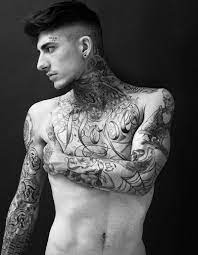 Male Models With Tattoos Neck Tattoo For Guys Male Models Tattoo Full Neck Tattoos