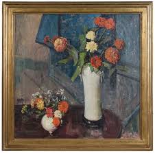 Russell Cheney | Vase of Zinnias | MutualArt