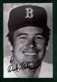 0122, 4" x 6" card, Signed-Autographed, Dick Mills, Boston Red Sox