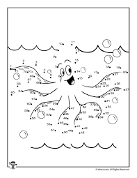 But then we have more challenging ones with 70 or 80 dots to connect. Ocean Octopus Connect The Dots Printable Woo Jr Kids Activities