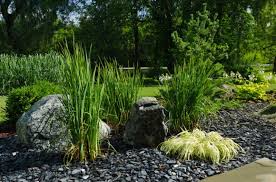 Wooden yard with big rocks around a modern mansion. 25 Rock Garden Designs Landscaping Ideas For Front Yard Home And Gardens