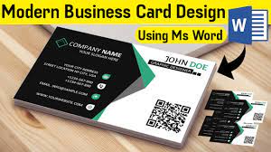 The key benefits of the id cards are: Modern Business Card Design In Ms Word 2020 Microsoft Word Tutorial Visiting Card Design Youtube