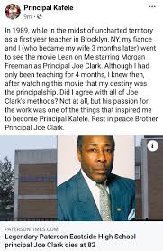 He has appeared in a range of film genres portraying character roles and is particularly known for his distinctive deep voice. Principal Kafele Baruti K Kafele On Twitter Sorry To Hear Of The Passing Of Principal Joe Clark Who Was Portrayed In The Movie Lean On Me By Morgan Freeman I Couldn T Write