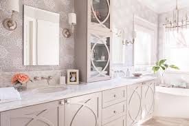 Whether you need kitchen cabinet doors or bathroom cabinet doors, we have you covered with a variety of styles including shaker, flat panel, raised panel, solid slab, louvered, and more. Light Contemporary Bathroom Vanity With Decorative Cabinet Doors Neutral Wallpaper And Marble Countertop Hgtv