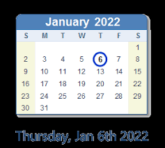 There are 575 days until january 31 2023. January 6 2022 Calendar With Holidays Count Down Usa
