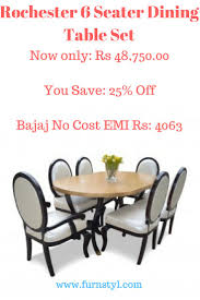 Rochester 6 Seater Dining Table Set Furnstyl Furnstylblog Furniture Furnitureshowroom Furnituredesign Furnitureinnoida Furnitureinde Buy Home Furniture 6 Seater Dining Table Furniture Showroom