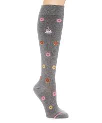 Take A Look At This Gray Heather Coffee Doughnuts 8 15 Mmhg Compression Socks Women Today Womens Compression Socks Compression Socks Socks