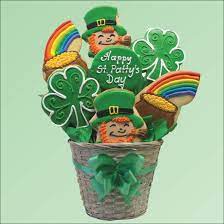 Patrick's day cookies for leprechaun lovers. Gourmet Gift Baskets For All Occasions Holidays St Patrick S Day Cookies Cookie Bouquet Happy St Patty S Day