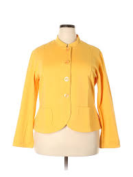 details about coldwater creek women yellow jacket 1 x plus