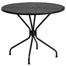 Maybe you would like to learn more about one of these? Flash Furniture Commercial Grade 35 25 Round Black Indoor Outdoor Steel Patio Table With Umbrella Hole Co 7 Bk Gg Walmart Com Bistro Table Outdoor Outdoor Patio Table Patio Dining Table