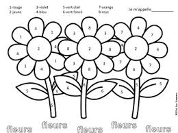It can also be beautiful to gather blue flowers. French Colors Flowers Color By Numbers Activity Les Couleurs By Sue Summers