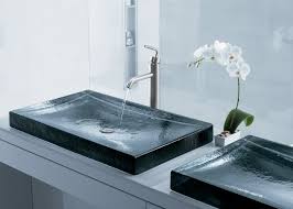 The Bold Look Of Kohler Modern Bathroom Decor Latest Bathroom Glass Sink