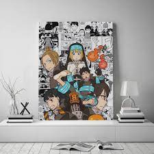 Collection by huda zeidan • last updated 7 weeks ago. Fire Force Anime Collage Framed Canvas Poster Painting Wall Art Decor Room Bedroom Study Home Wooden Frame Decoration Prints Painting Calligraphy Aliexpress